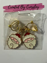 Load image into Gallery viewer, Gem Santa Clip On Earrings
