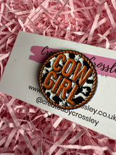 Load image into Gallery viewer, Cowgirl Pin Badge
