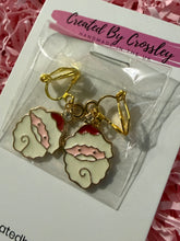 Load image into Gallery viewer, Gem Santa Clip On Earrings
