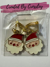 Load image into Gallery viewer, Gem Santa Clip On Earrings
