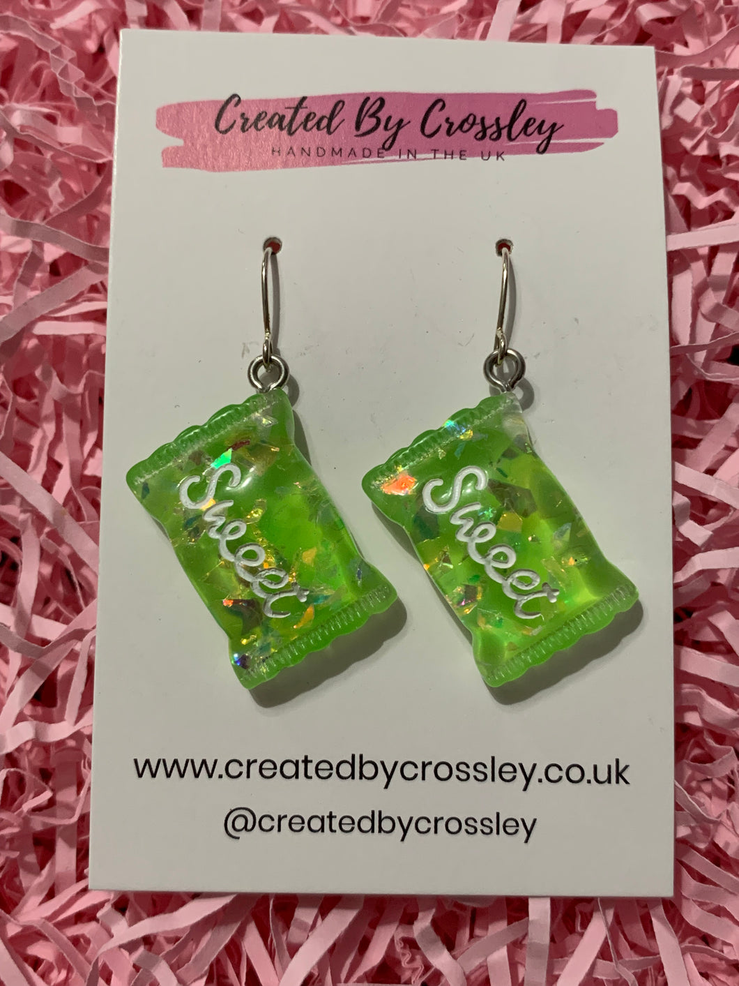 Green Sweets Charm Earrings