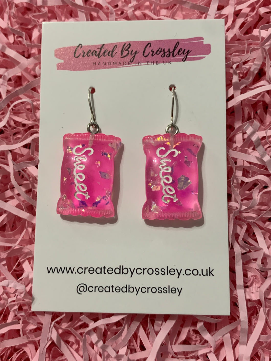 Hot Pink Sweets Charm Earrings