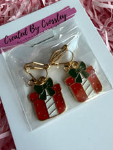 Load image into Gallery viewer, Christmas Present Clip On Earrings
