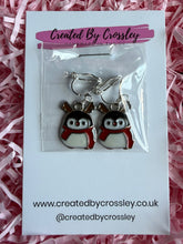 Load image into Gallery viewer, Festive Penguin Clip On Earrings
