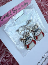Load image into Gallery viewer, Festive Penguin Clip On Earrings
