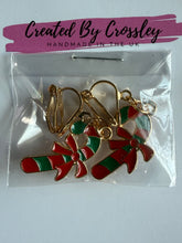 Load image into Gallery viewer, Candycane Clip On Earrings
