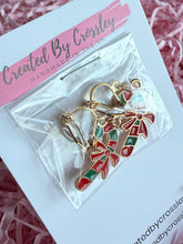 Load image into Gallery viewer, Candycane Clip On Earrings
