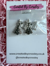 Load image into Gallery viewer, Layered Christmas Tree Clip On Earrings

