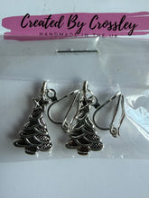 Load image into Gallery viewer, Layered Christmas Tree Clip On Earrings
