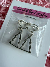 Load image into Gallery viewer, Christmas Tree Outline Clip On Earrings
