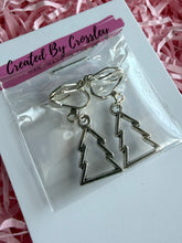 Load image into Gallery viewer, Christmas Tree Outline Clip On Earrings
