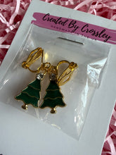 Load image into Gallery viewer, Gem Christmas Tree Clip On Earrings
