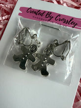 Load image into Gallery viewer, Gingerbread Man Clip On Earrings
