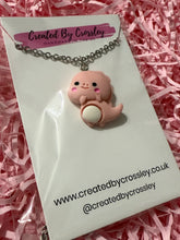 Load image into Gallery viewer, Pink Dinosaur Charm Necklace
