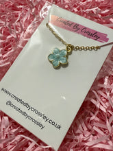 Load image into Gallery viewer, Blue Flower Charm Necklace
