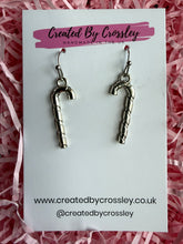 Load image into Gallery viewer, 3D Candycane Charm Earrings
