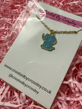 Load image into Gallery viewer, Blue Elephant Charm Necklace
