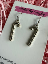 Load image into Gallery viewer, 3D Candycane Charm Earrings
