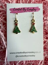 Load image into Gallery viewer, Christmas Tree Charm Earrings
