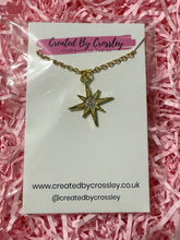 Load image into Gallery viewer, Gold Gem Star Necklace
