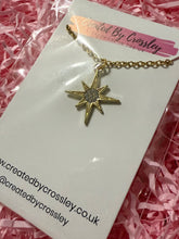 Load image into Gallery viewer, Gold Gem Star Necklace
