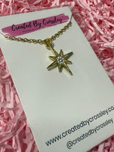 Load image into Gallery viewer, Gold Gem Star Necklace
