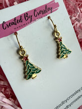 Load image into Gallery viewer, Christmas Tree Charm Earrings
