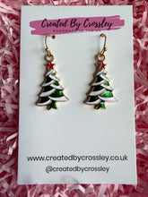 Load image into Gallery viewer, Christmas Tree Charm Earrings
