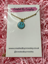 Load image into Gallery viewer, Blue Smiley Face Necklace
