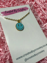 Load image into Gallery viewer, Blue Smiley Face Necklace
