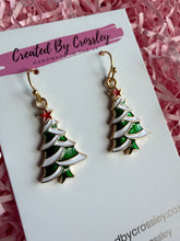 Load image into Gallery viewer, Christmas Tree Charm Earrings
