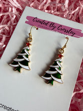 Load image into Gallery viewer, Christmas Tree Charm Earrings
