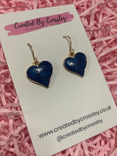 Load image into Gallery viewer, Glitter Heart Charm Earrings
