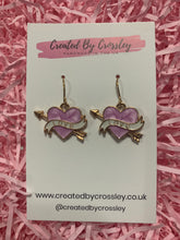 Load image into Gallery viewer, Colourful Love Heart Charm Earrings
