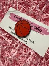 Load image into Gallery viewer, Basketball Pin Badge
