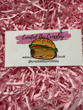 Load image into Gallery viewer, Burger Capybara Pin Badge
