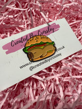 Load image into Gallery viewer, Burger Capybara Pin Badge
