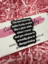 Load image into Gallery viewer, Funny Glow Stick Pin Badge
