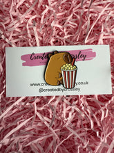Load image into Gallery viewer, Popcorn Capybara Pin Badge
