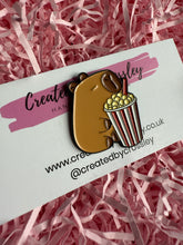Load image into Gallery viewer, Popcorn Capybara Pin Badge
