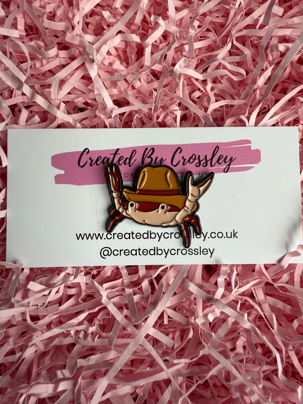 Cowboy Crab Pin Badge