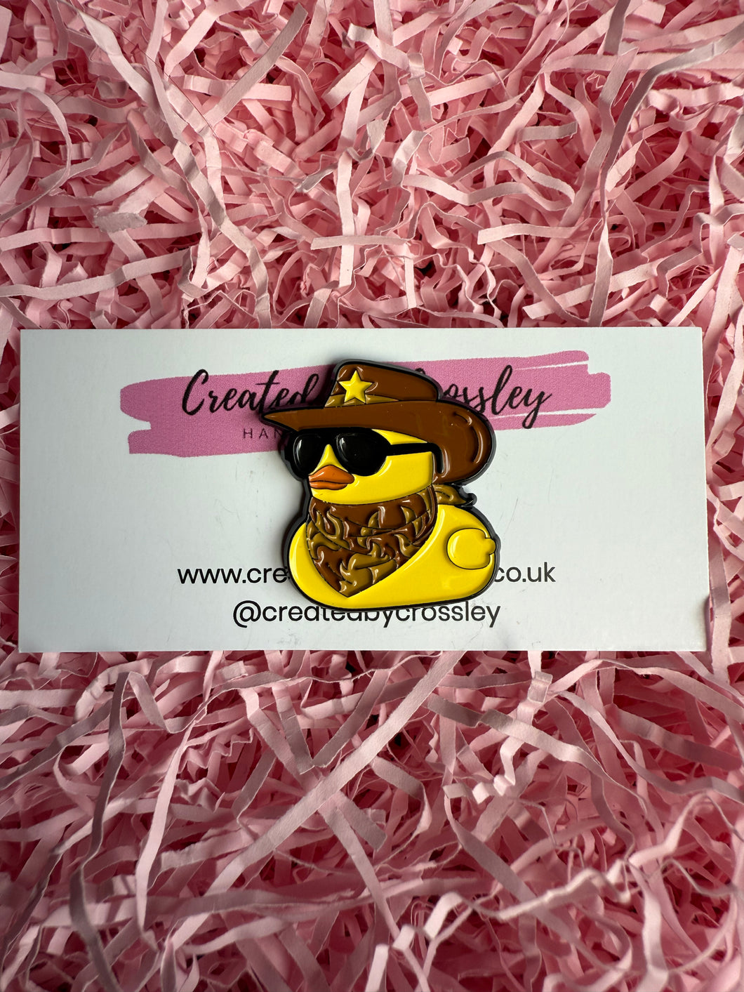 Cowboy Duck Pin Badge