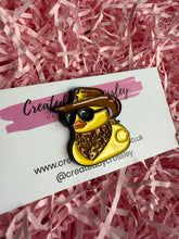 Load image into Gallery viewer, Cowboy Duck Pin Badge
