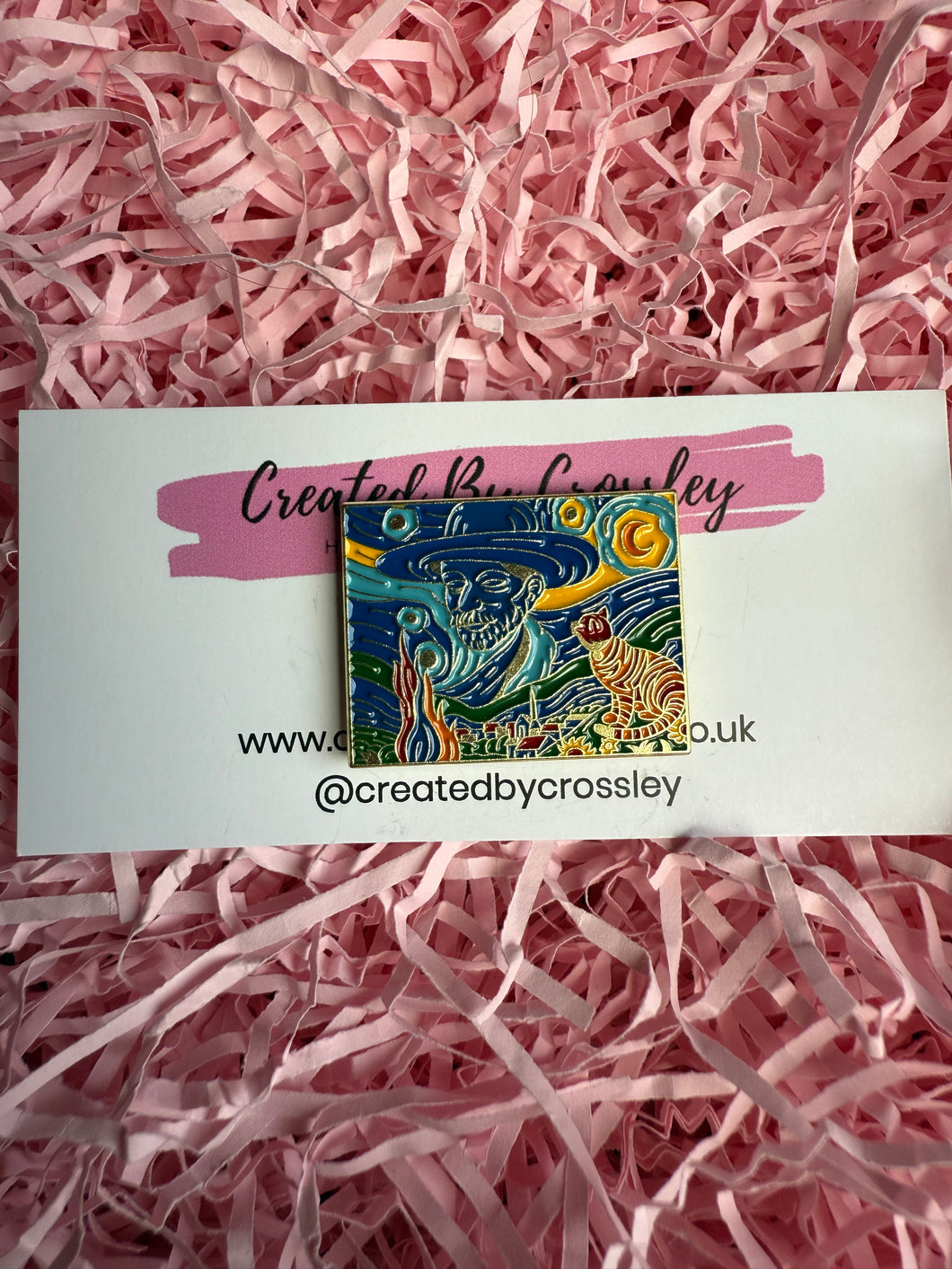 Cat Painting Pin Badge