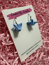 Load image into Gallery viewer, Blue Crane Charm Earrings
