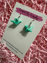 Load image into Gallery viewer, Green Crane Charm Earrings
