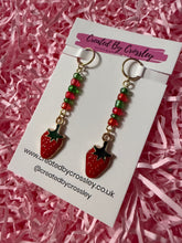 Load image into Gallery viewer, Strawberry Hearing Aid Charms
