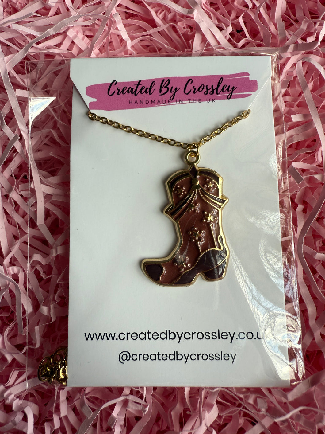 Cowboy Boot Charm Necklace