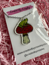 Load image into Gallery viewer, Mushroom Frog Charm Necklace
