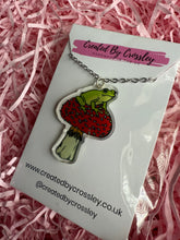 Load image into Gallery viewer, Mushroom Frog Charm Necklace
